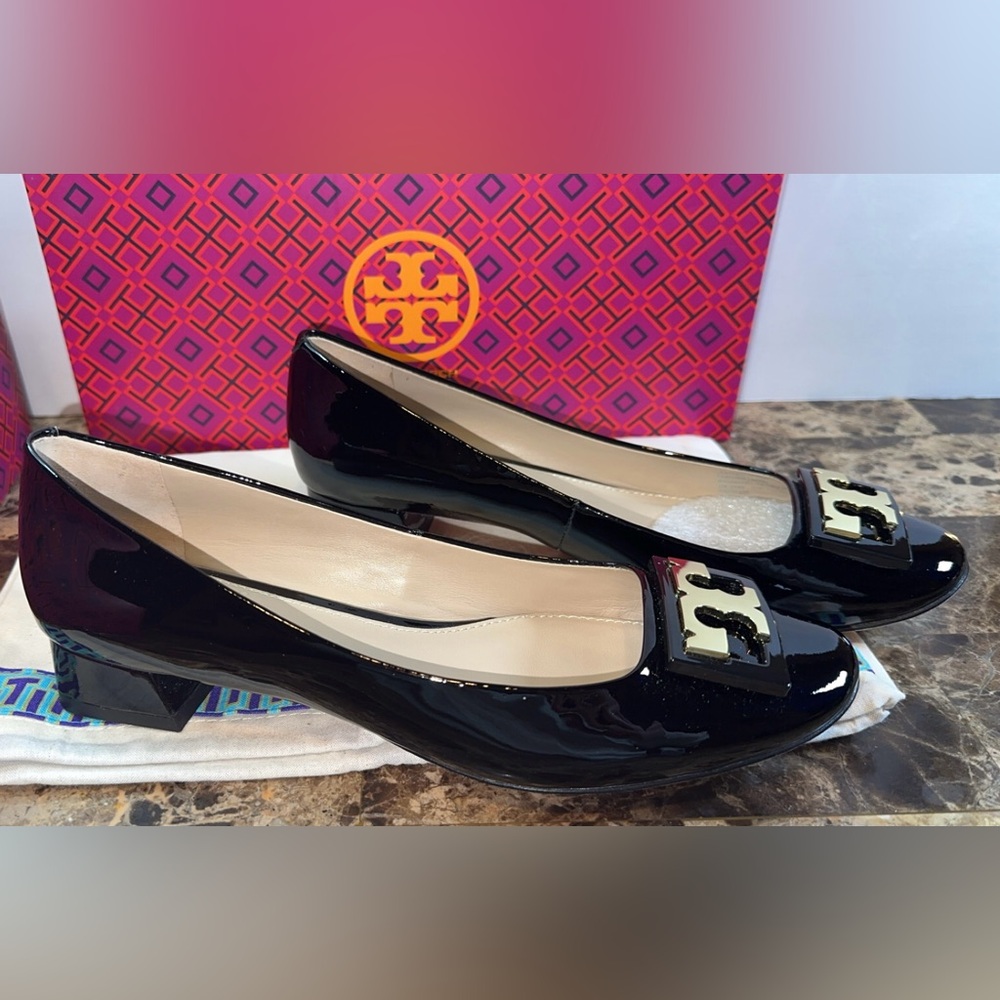 Tory Burch Black Patent Leather Heels